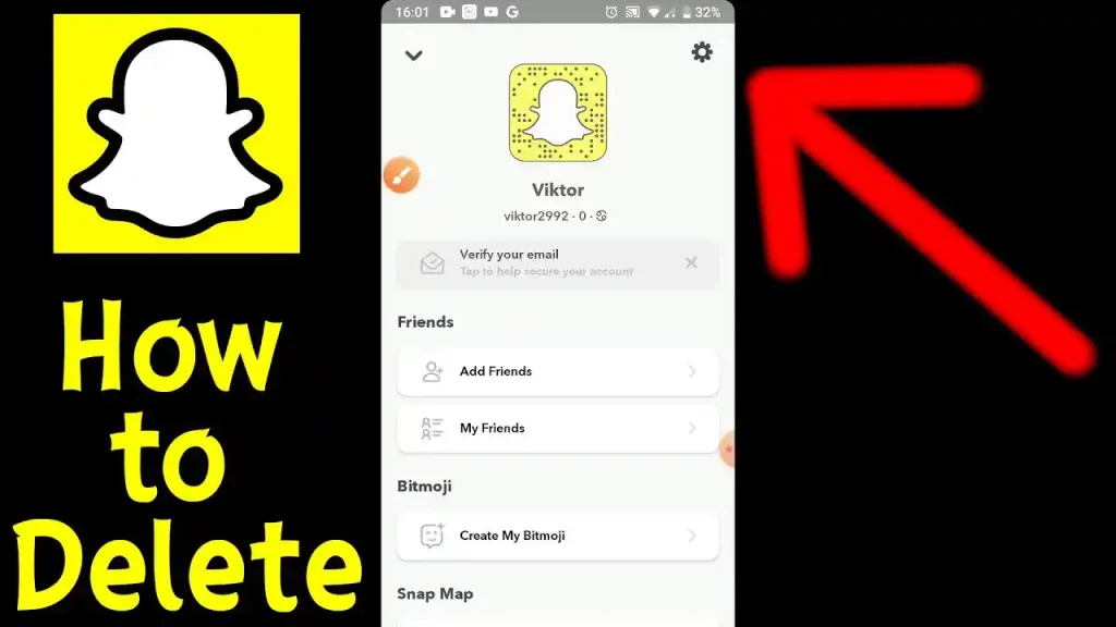 How to delet snapchat account image